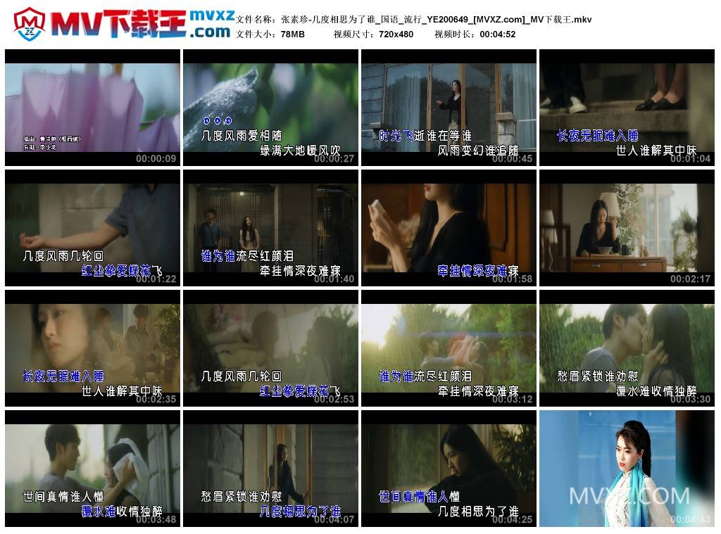 张素珍-几度相思为了谁_国语_流行_YE200649